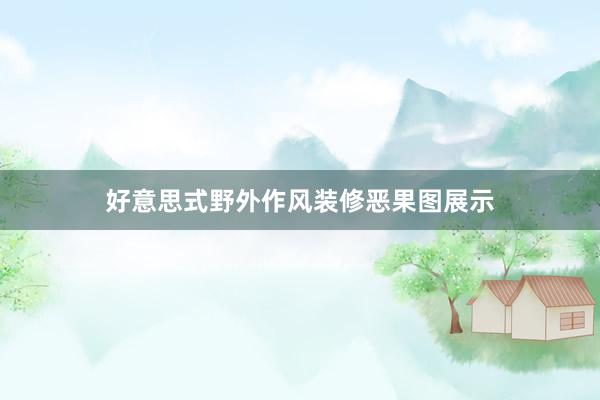 好意思式野外作风装修恶果图展示